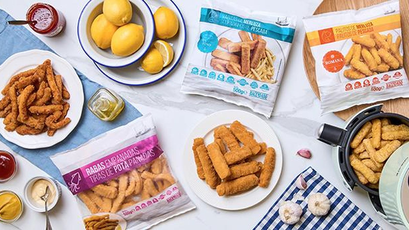 Variedad de pescados rebozados de Mercadona