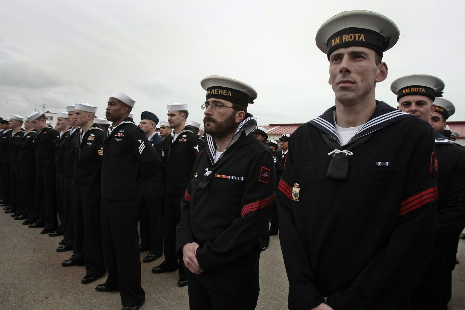 Marinería en la Base de Rota, en una imagen reciente.