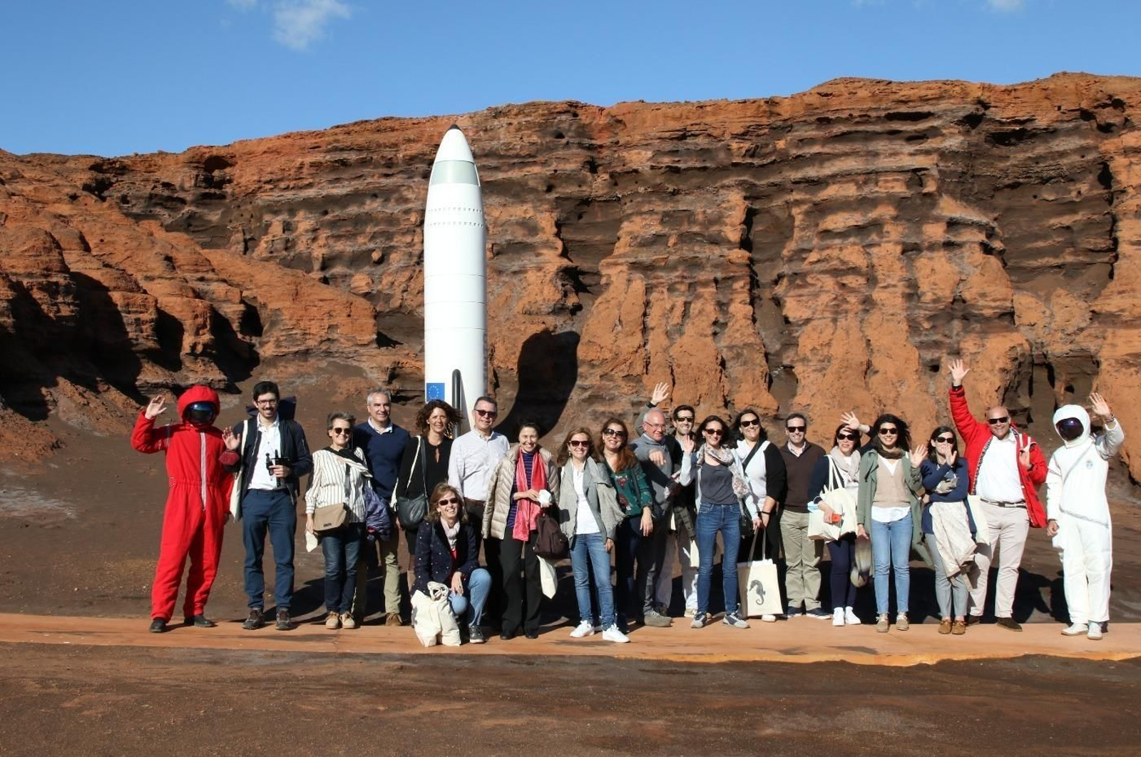 Una comitiva de representantes de los órganos de gestión del programa INTERREG visitó el recinto Río Tinto, Marte en la Tierra