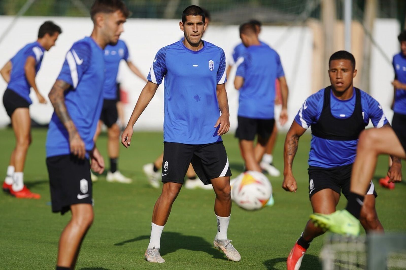 Luis Abram, en su primer entrenamiento con el Granada CF