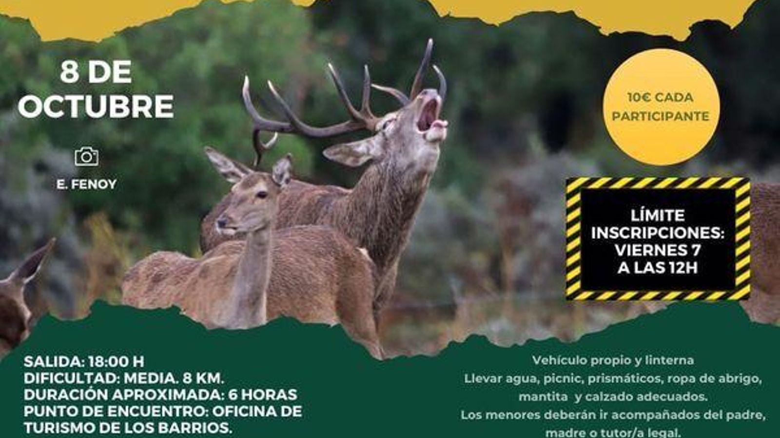 Cartel de la visita organizada en Los Barrios.