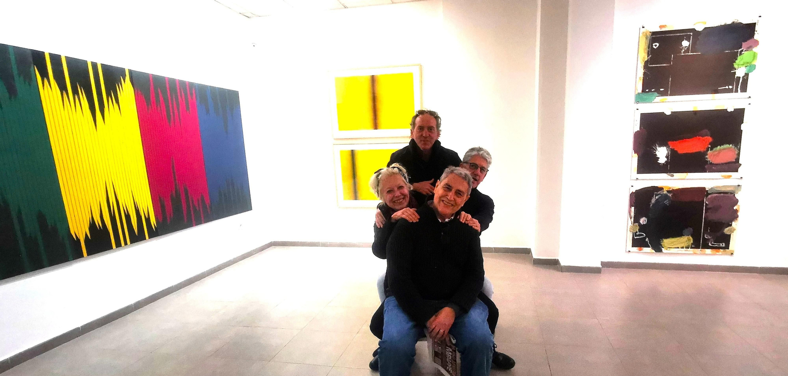 Juan Morante, Toña Gómez, Antonio de Diego y Fernando Barrionuevo en la galería.