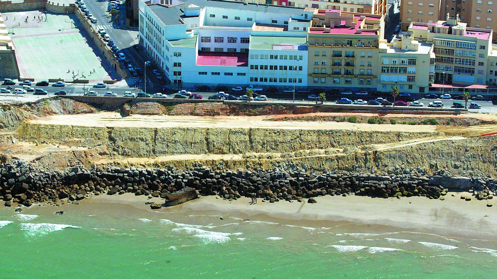 Playita contigua a la playa de Santa María del Mar, en una imagen de archivo.