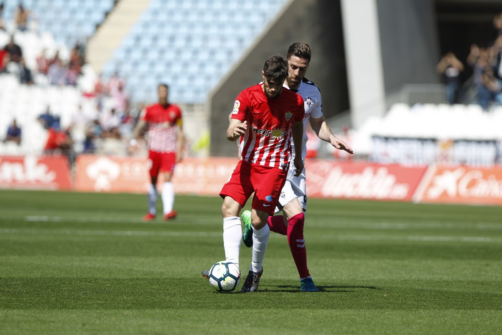Pozo ante el Albacete antes de caer lesionado.