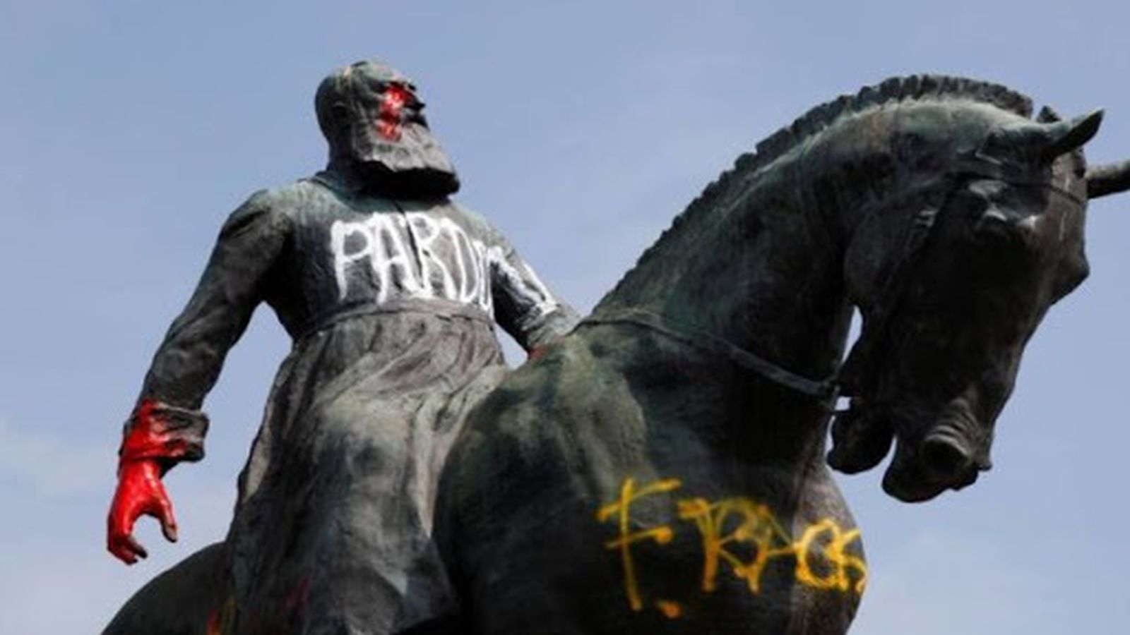 Estatua de Leopoldo II en Bruselas.