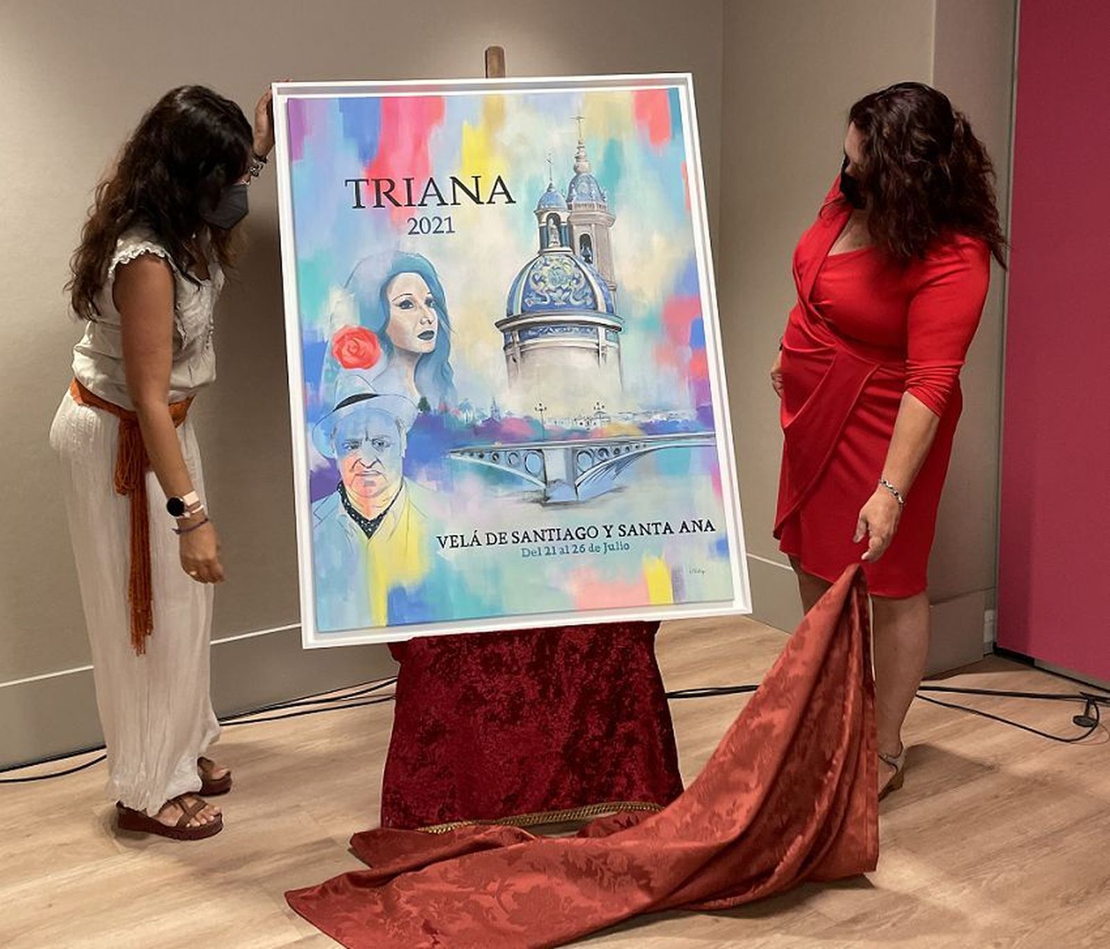 Presentación del cartel de la Velá de Santiago y Santa Ana 2021.