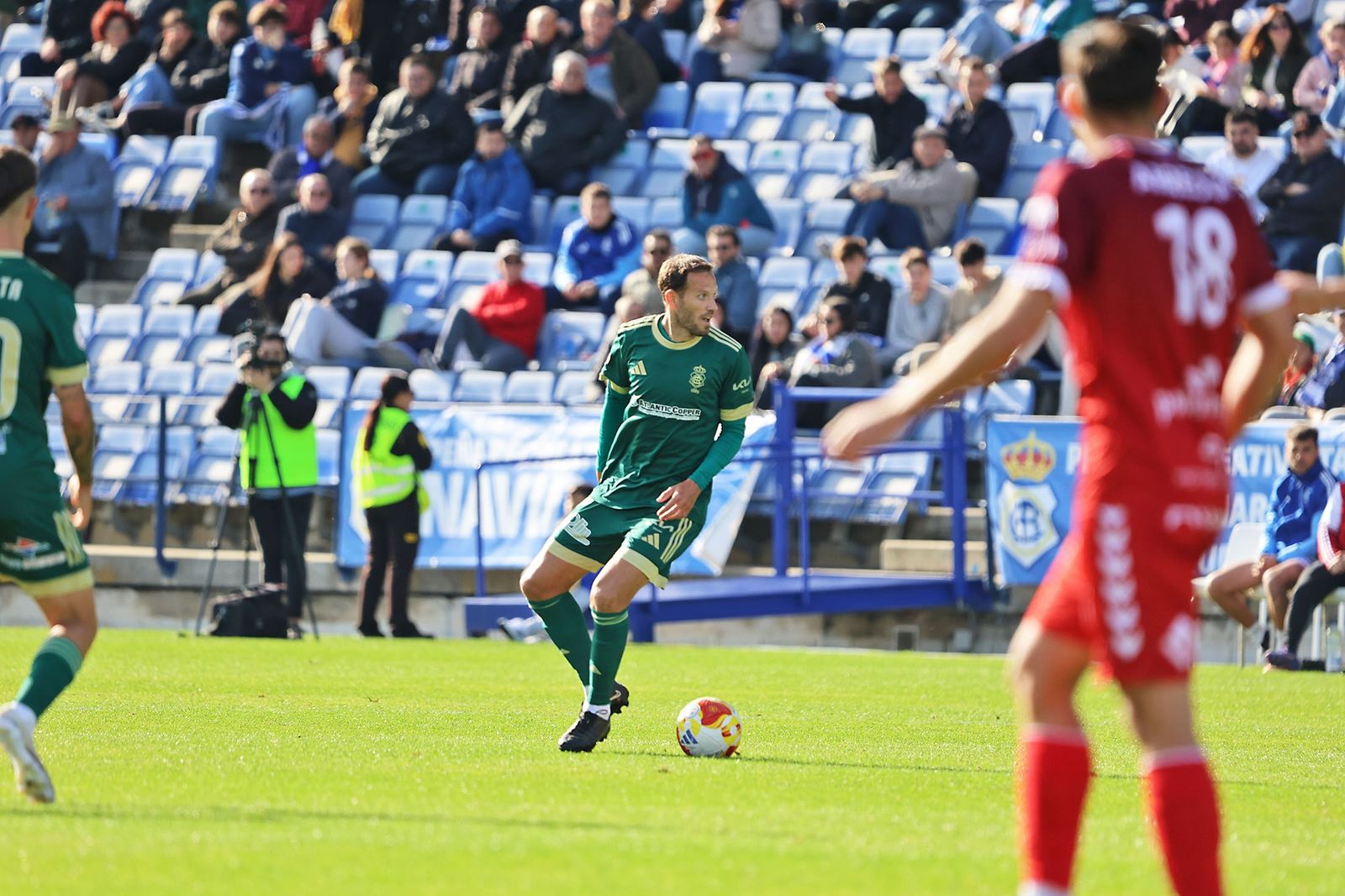 Javi Castellano, durante el partido con el Atlético Antoniano.