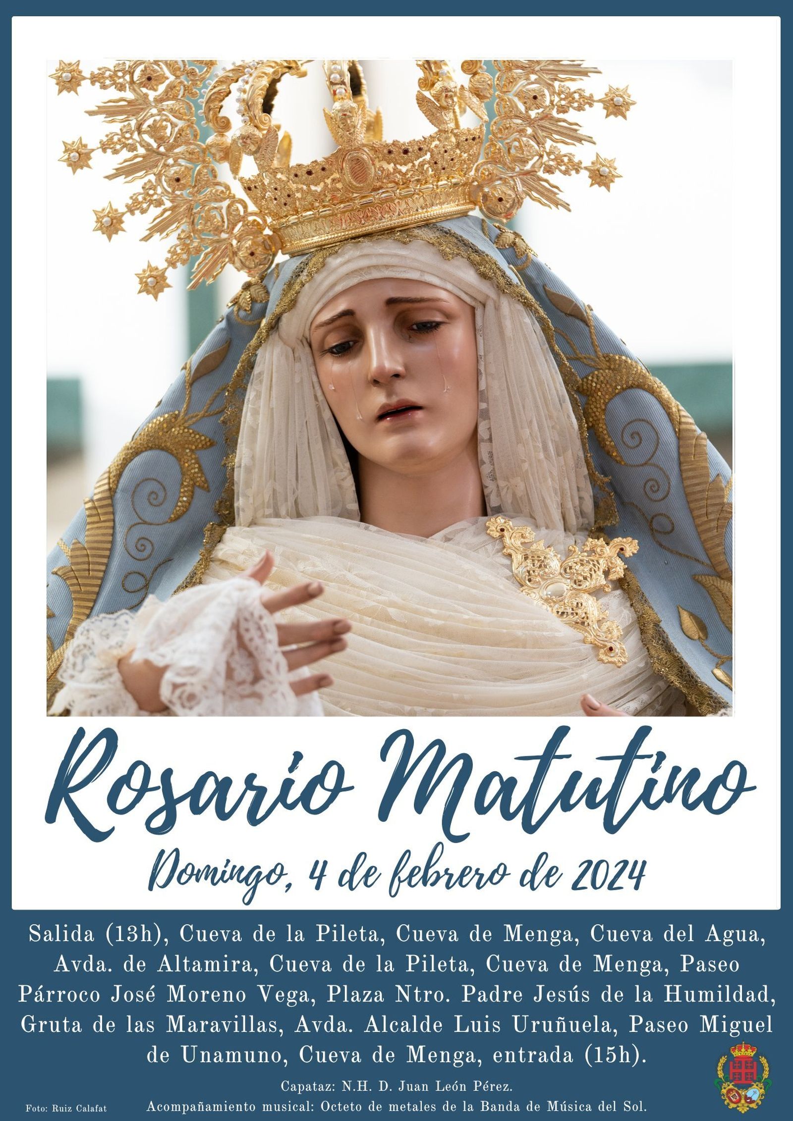 Cartel anunciador del rosario