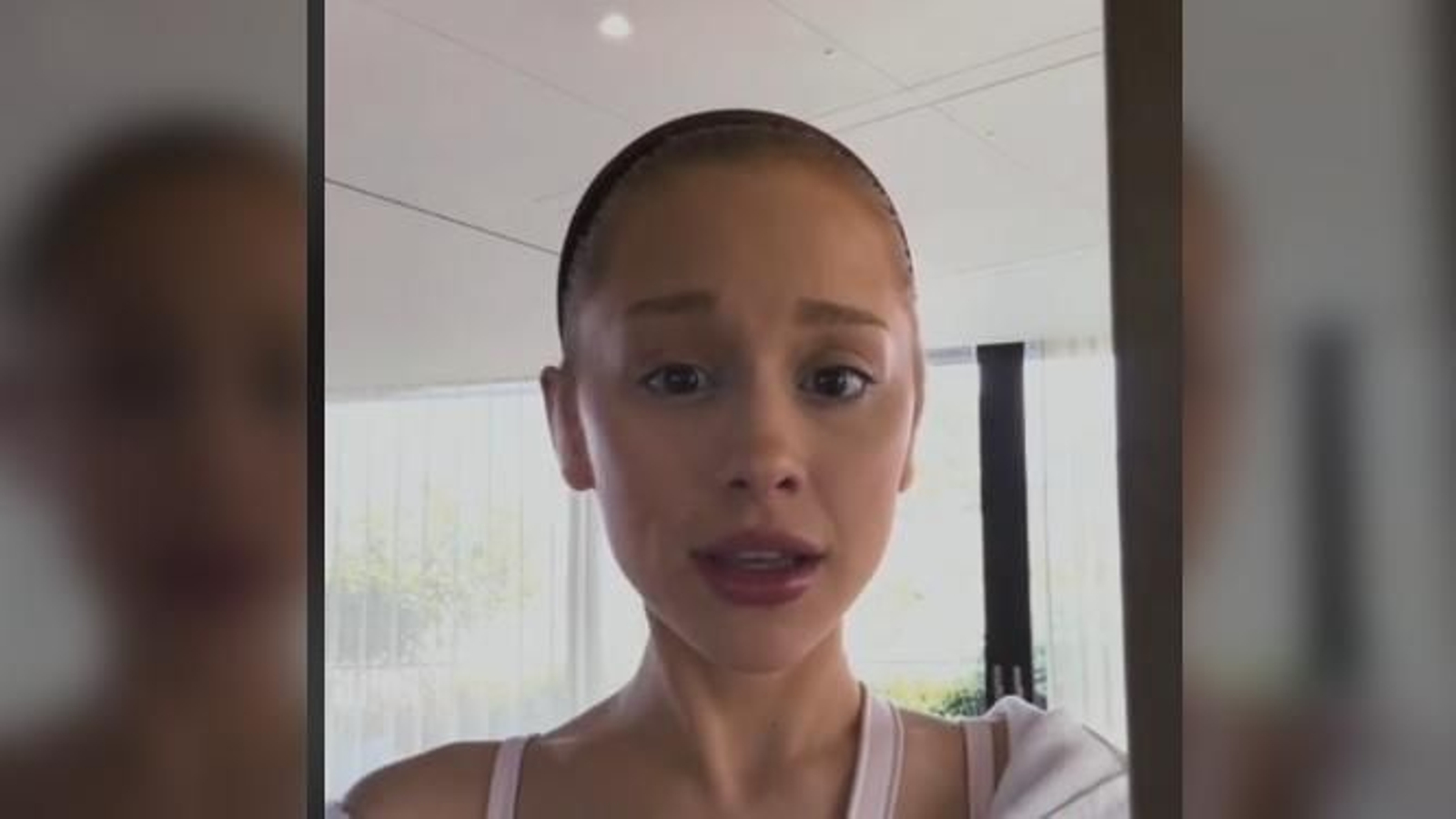 Ariana Grande en el vídeo que ha compartido en redes