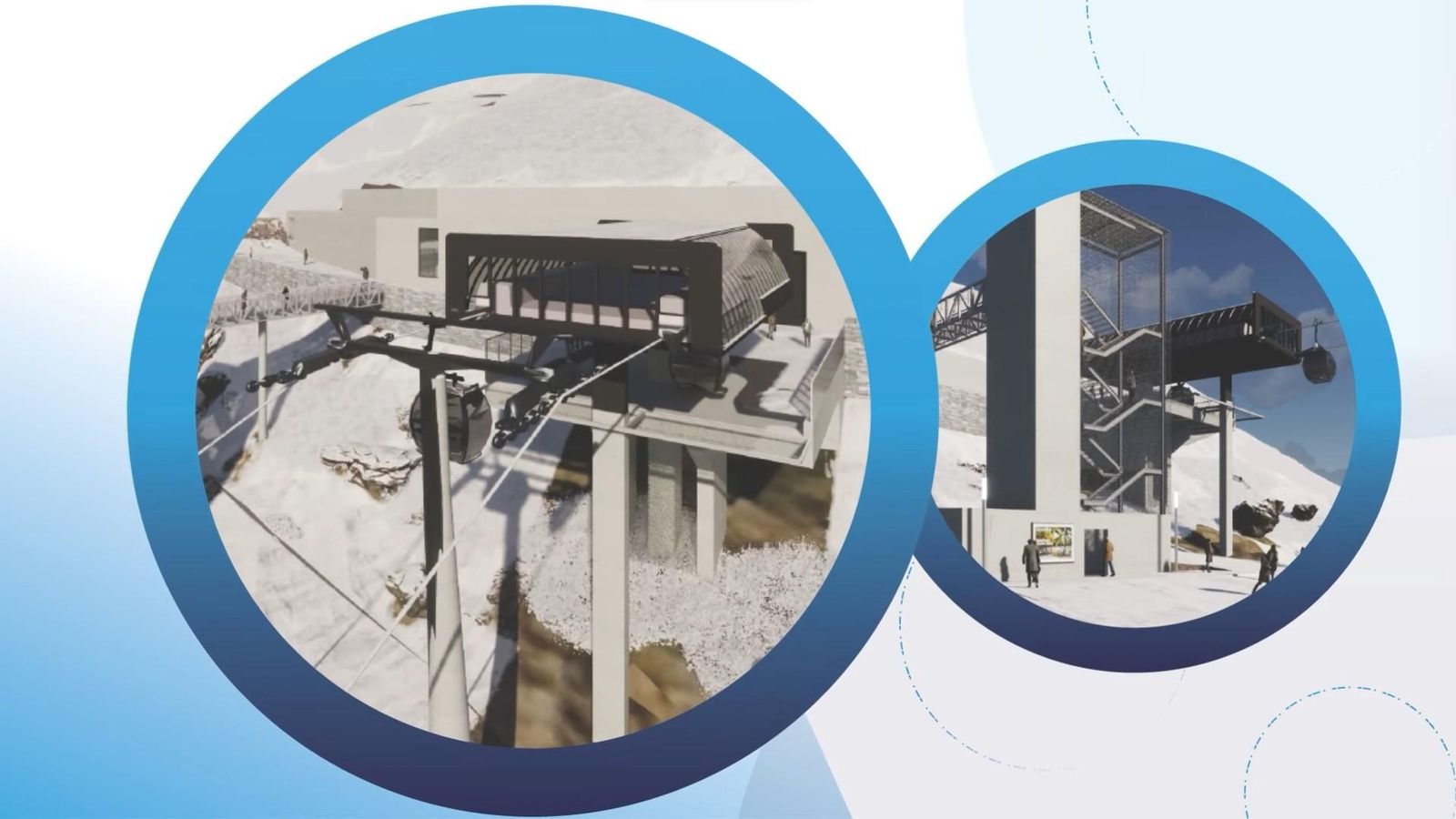 Renders del proyecto del telecabina que sustituirá al telesilla Parador