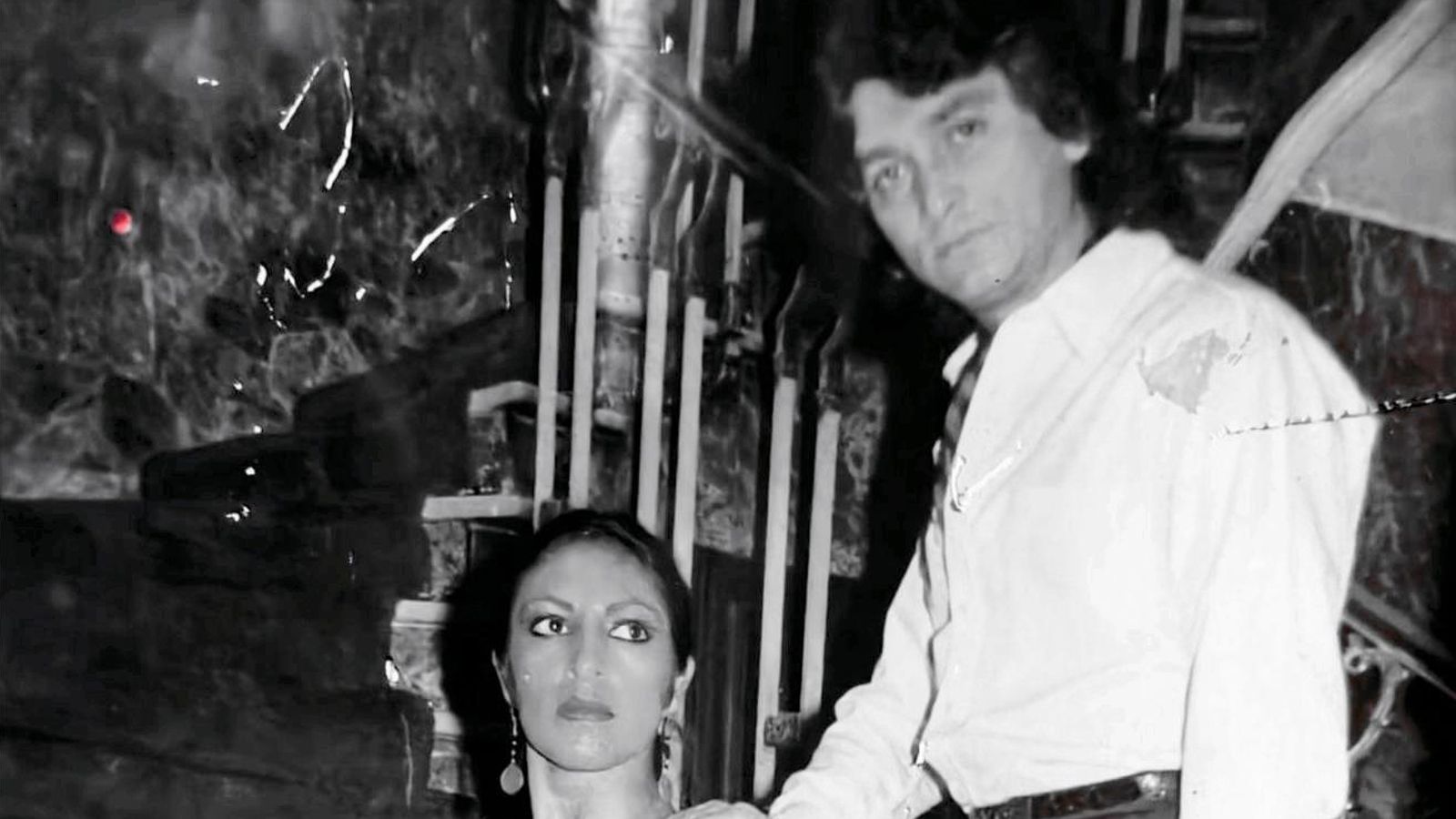 Con su mujer, Sole Montes. 