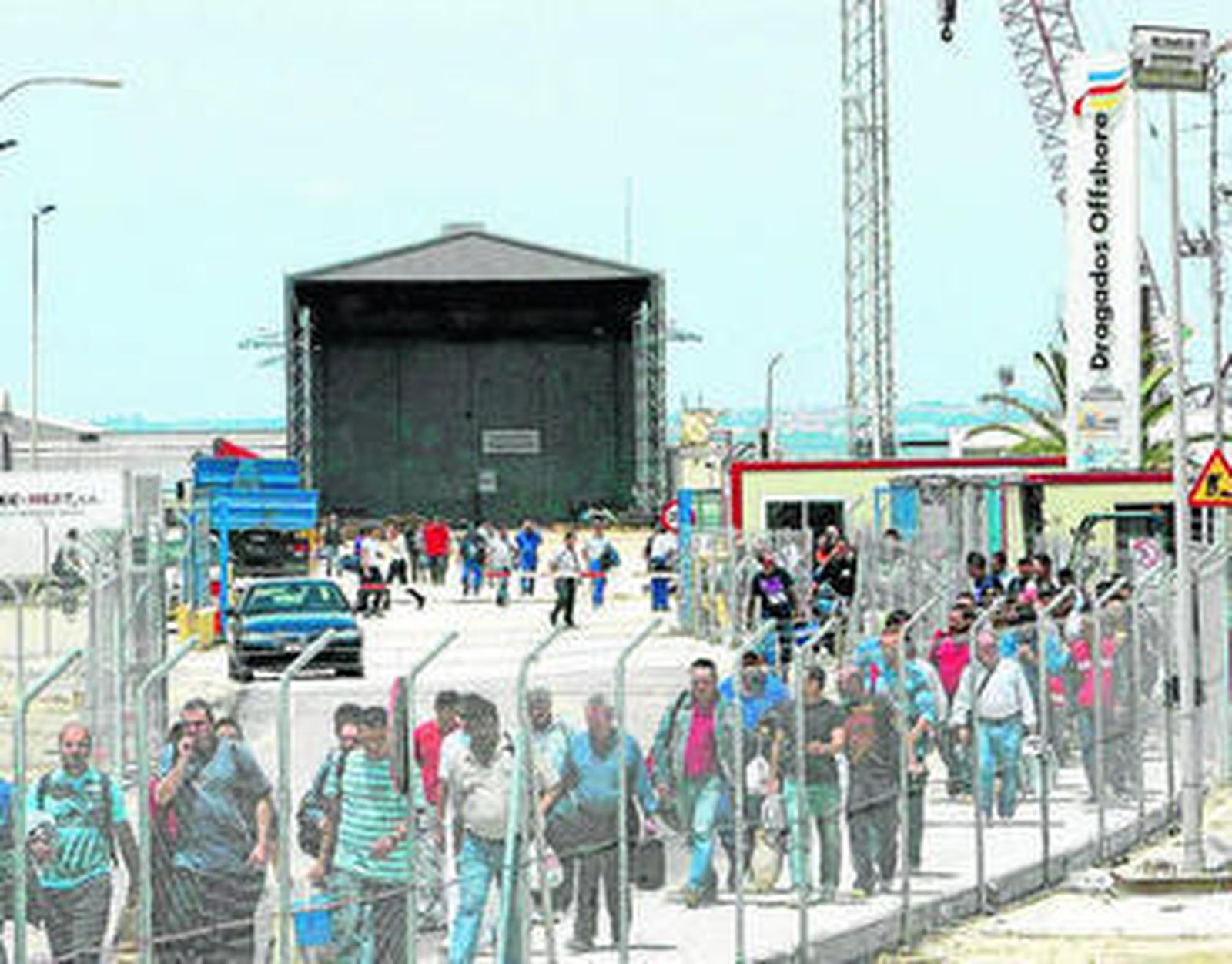 Empleados de Dragados Offshore, en una imagen de archivo.