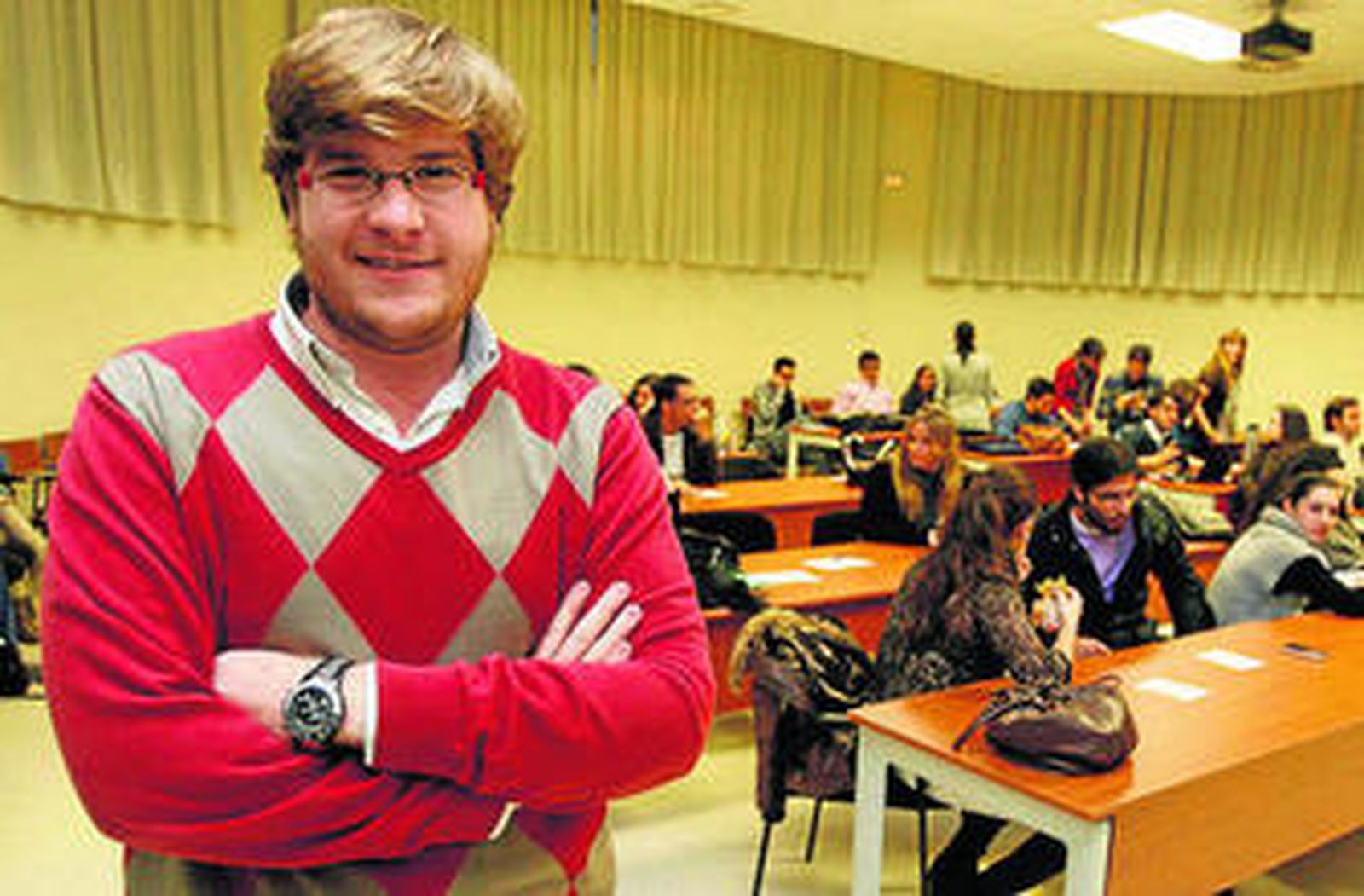 El presidente del CEU, Juan Miguel Almansa, ayer en el Rectorado.