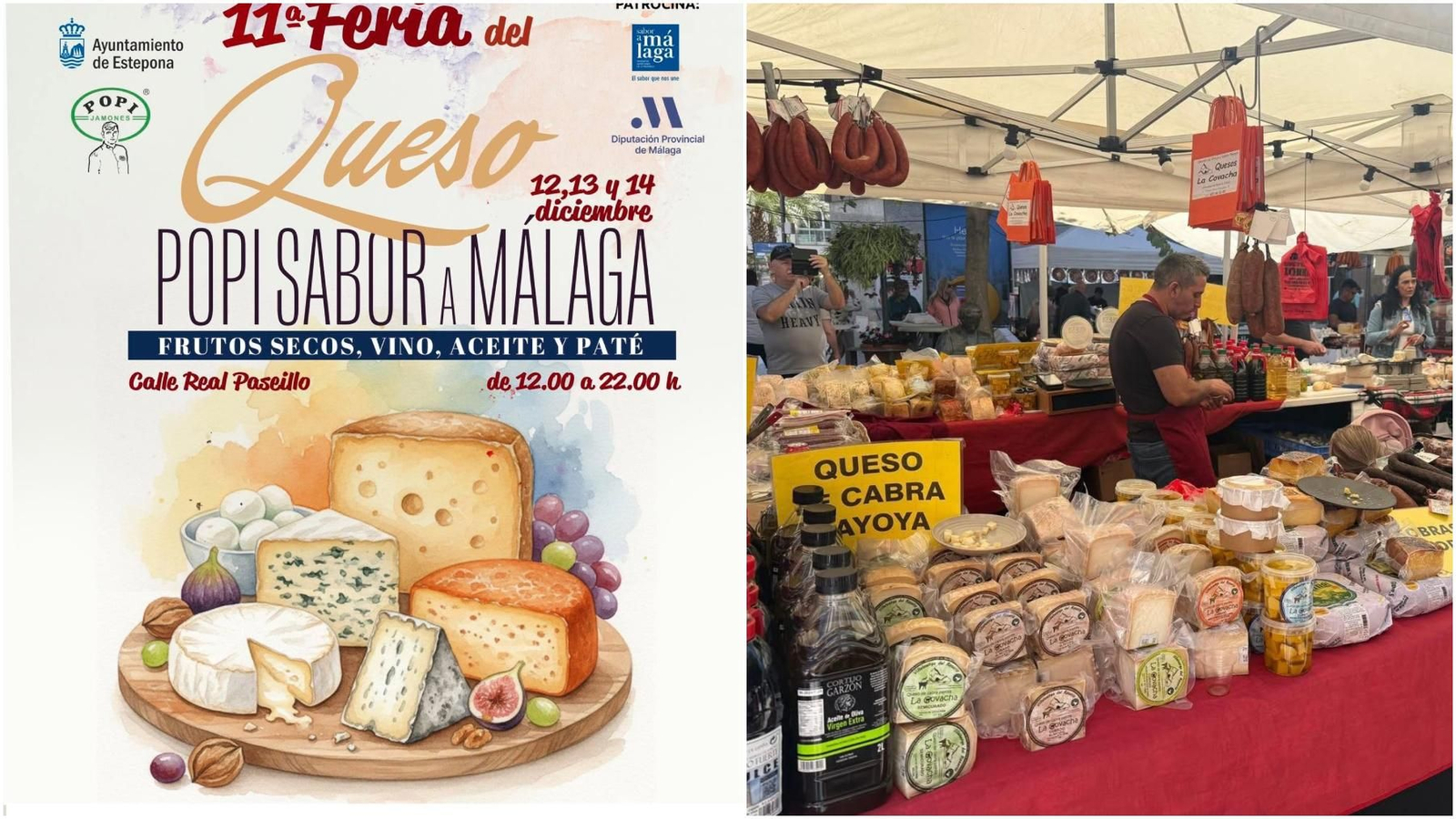 Cartel de la Feria del Queso en Estepona.