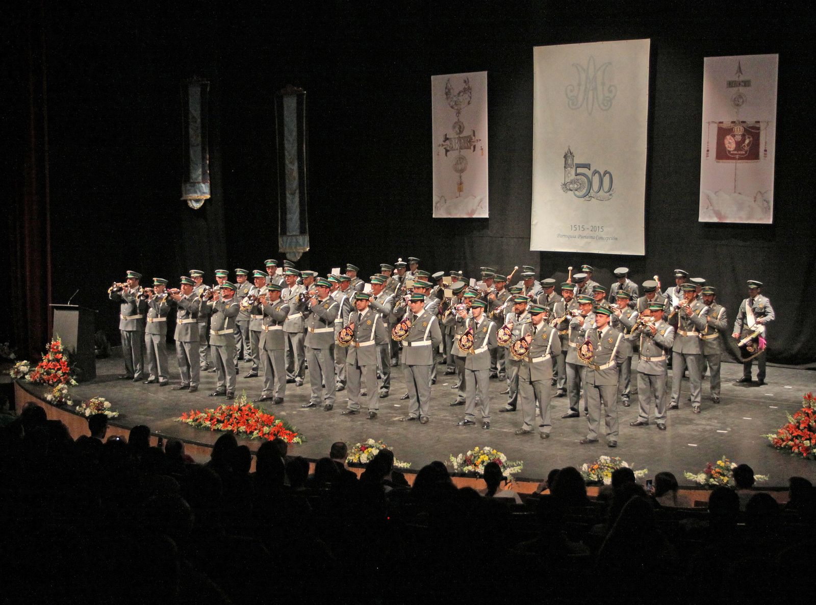 La Centuria Romana Macarena durante un concierto.