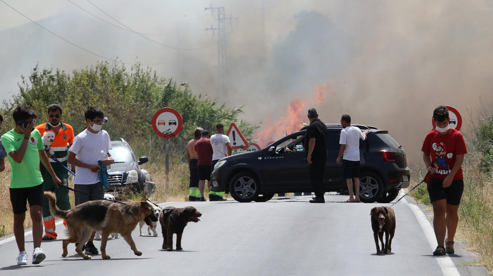 Grave incendio en la campiña de Jerez
