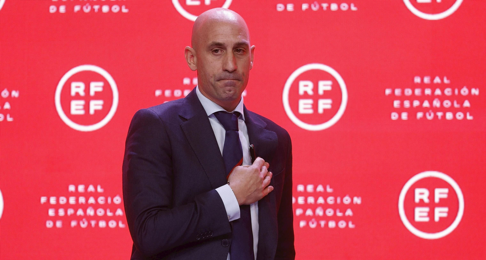 Luis Rubiales, durante un acto de la Federación Española.