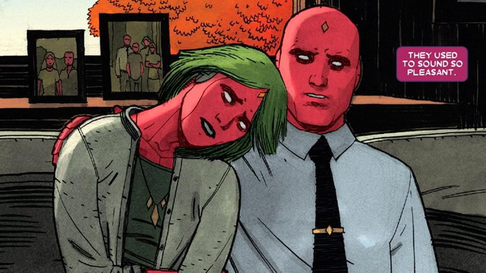 Dos de los protagonistas de 'La Visión', obra de Walta y Tom King.