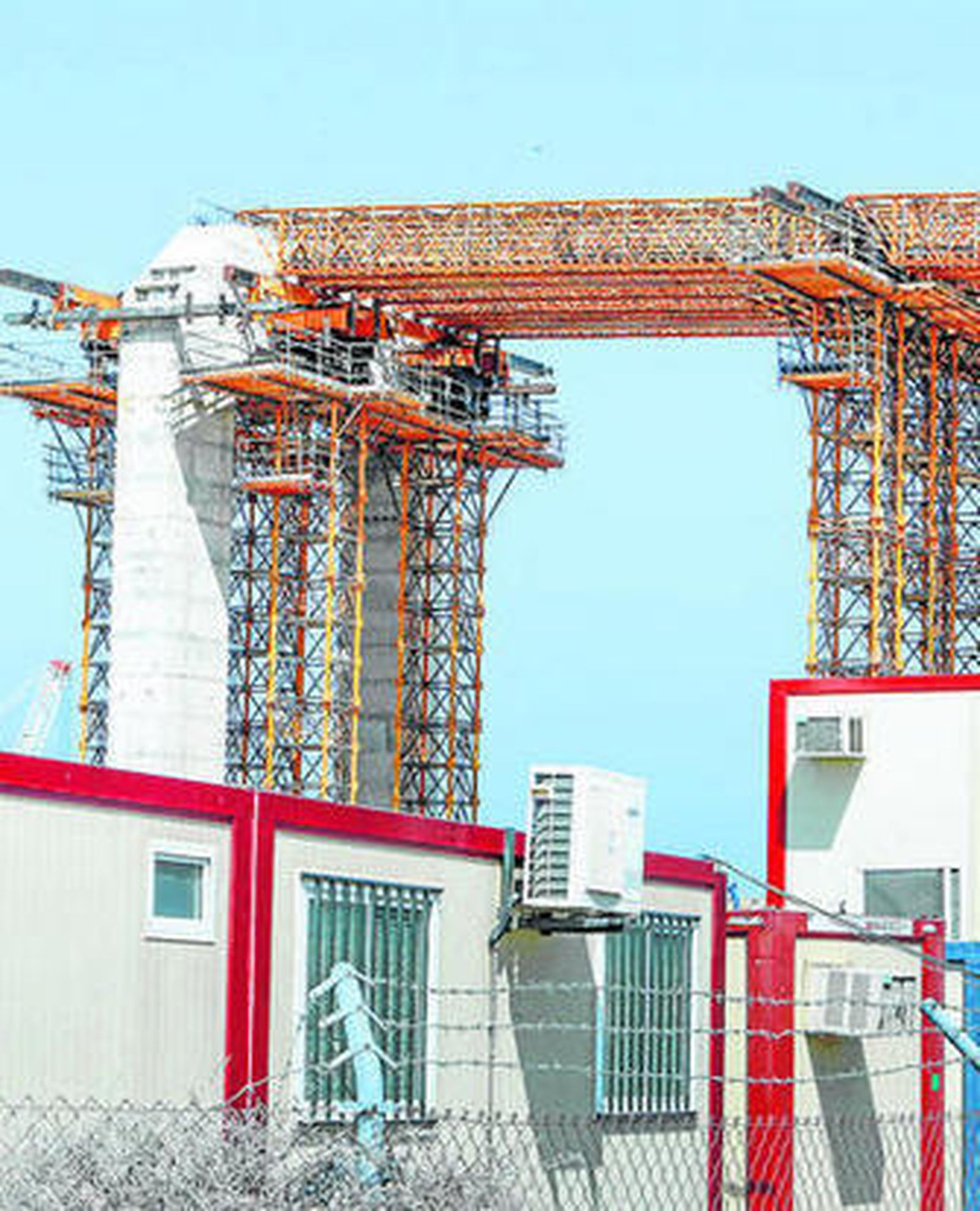 Imagen de archivo de las obras del  puente  en la zona de Puerto  Real.