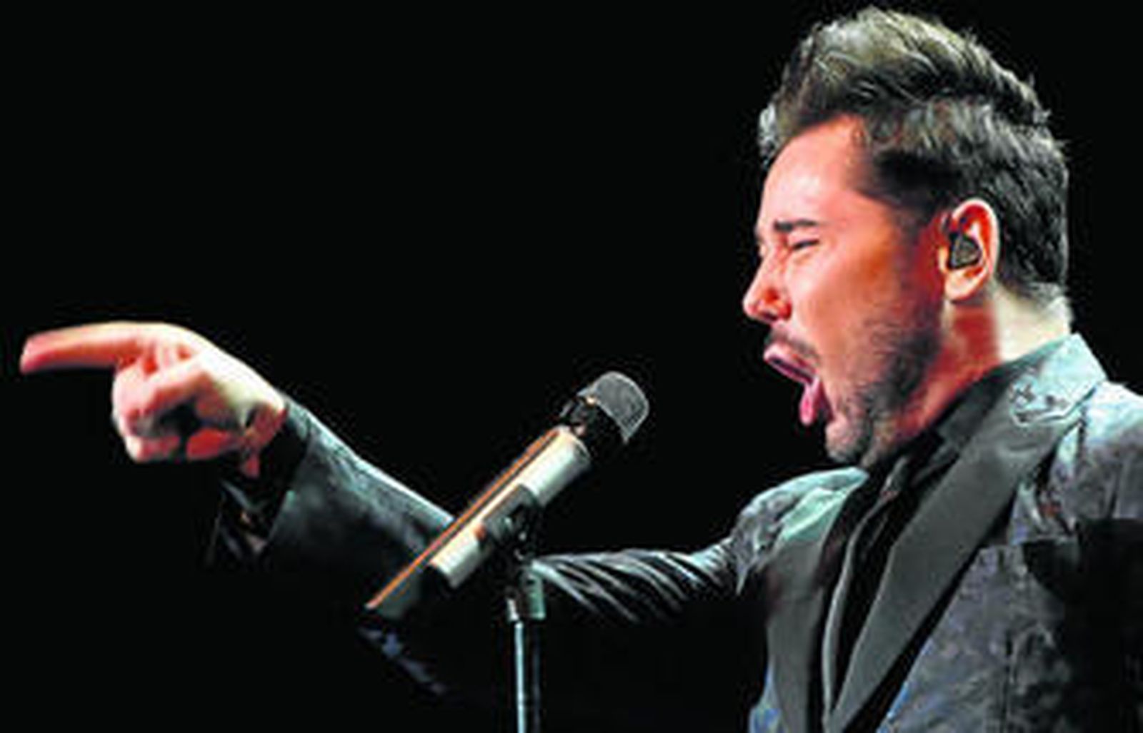 Una imagen de Miguel Poveda en un concierto a principios de año.