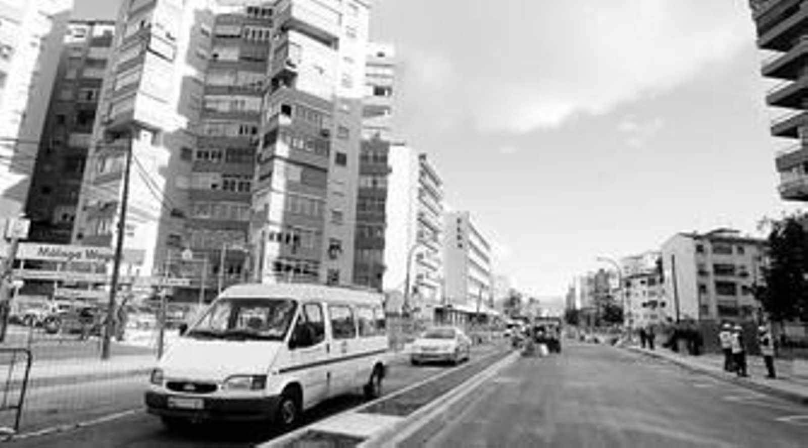 Tramo de la Carretera de Cádiz en el que los trabajos en superficie ya han finalizado.