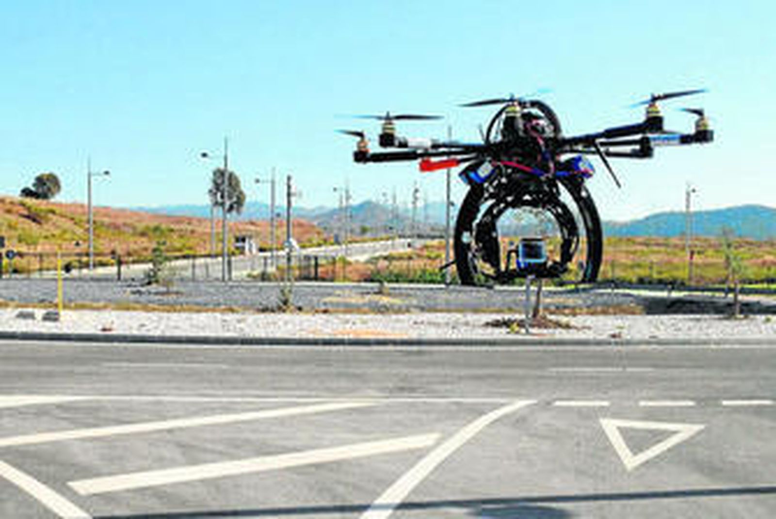 Fotografía facilitada por la empresa Sando de uno de los drones.