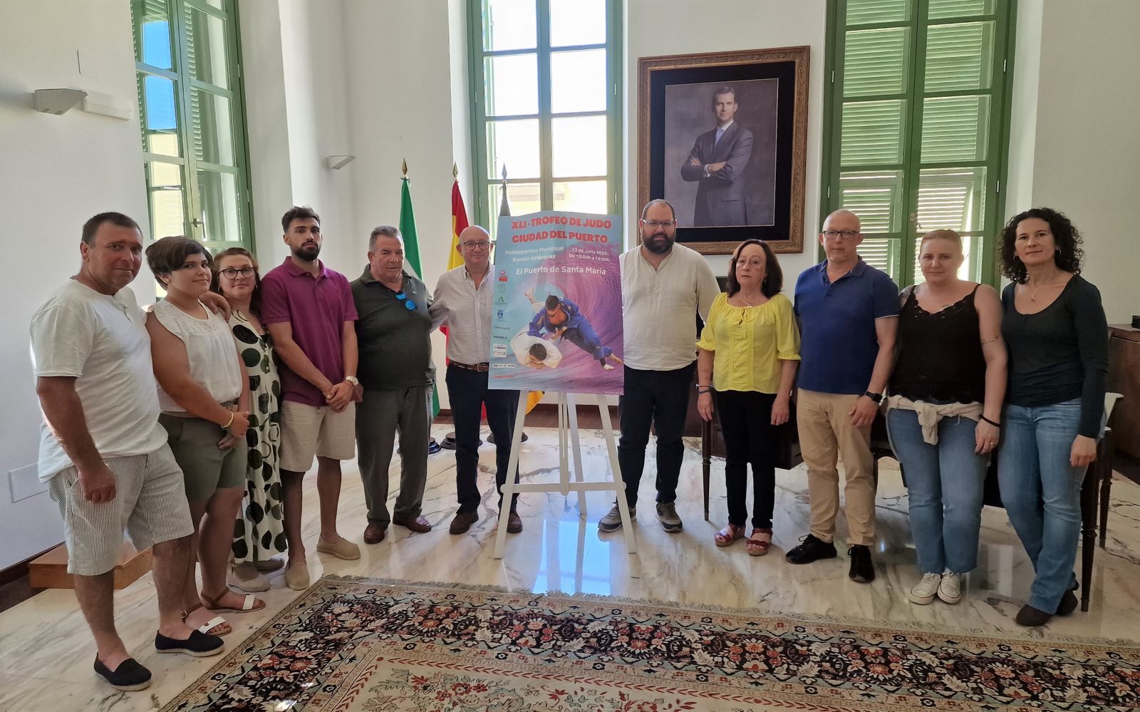 Una imagen de la presentación del cartel del Trofeo de Judo Ciudad de El Puerto 2023.
