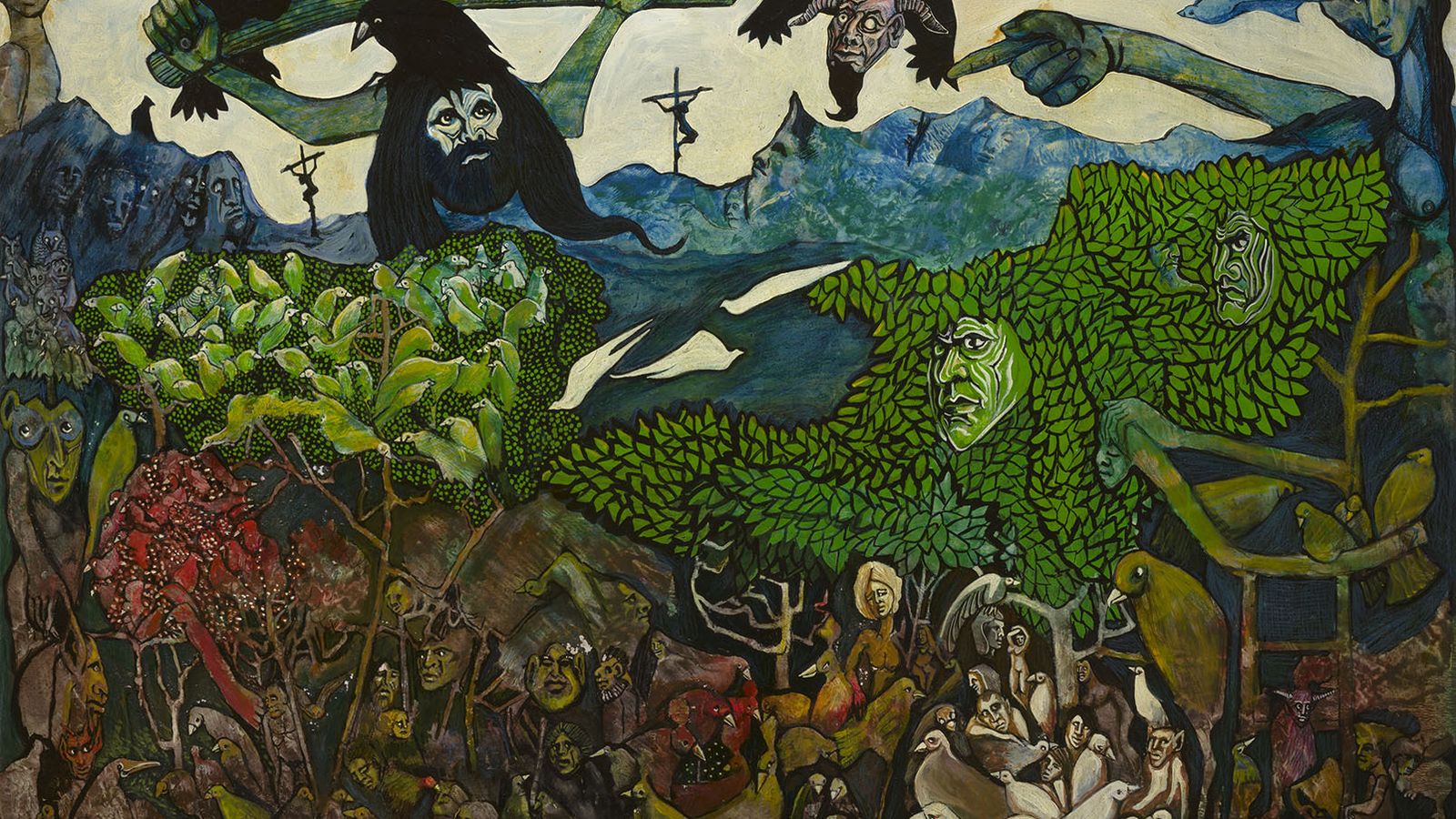 'Lo señalan', 1994. Técnica mixta sobre tabla.