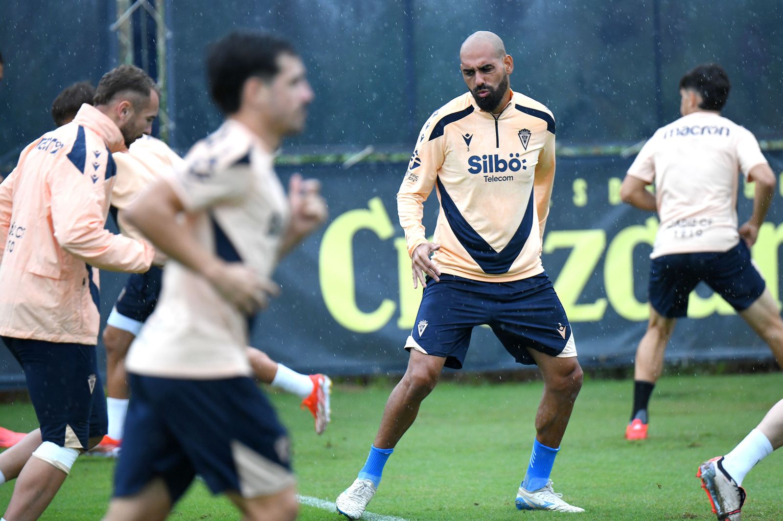Fali, en el entreno de este viernes.