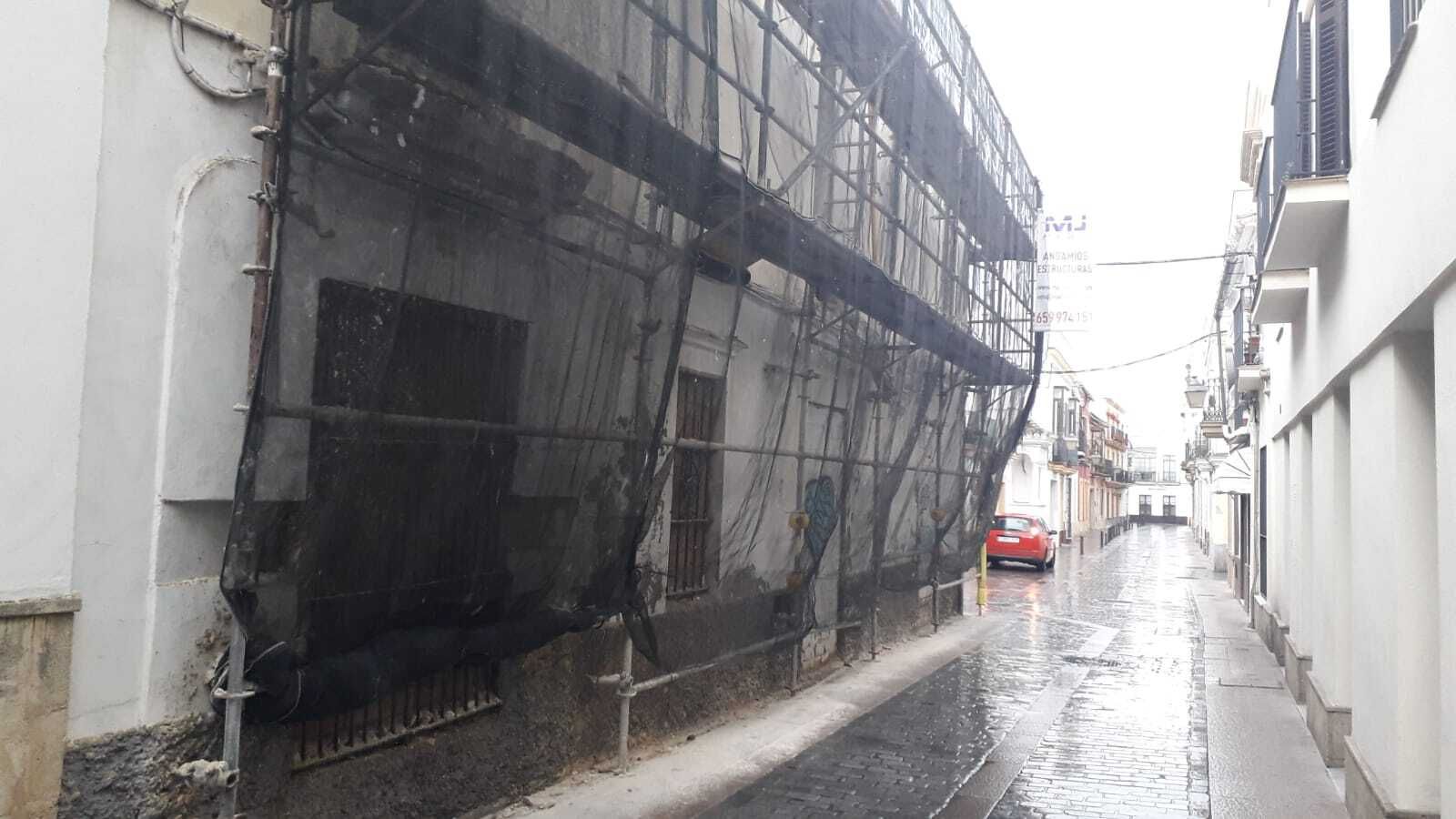 Una promoción en construcción en el centro de Jerez.