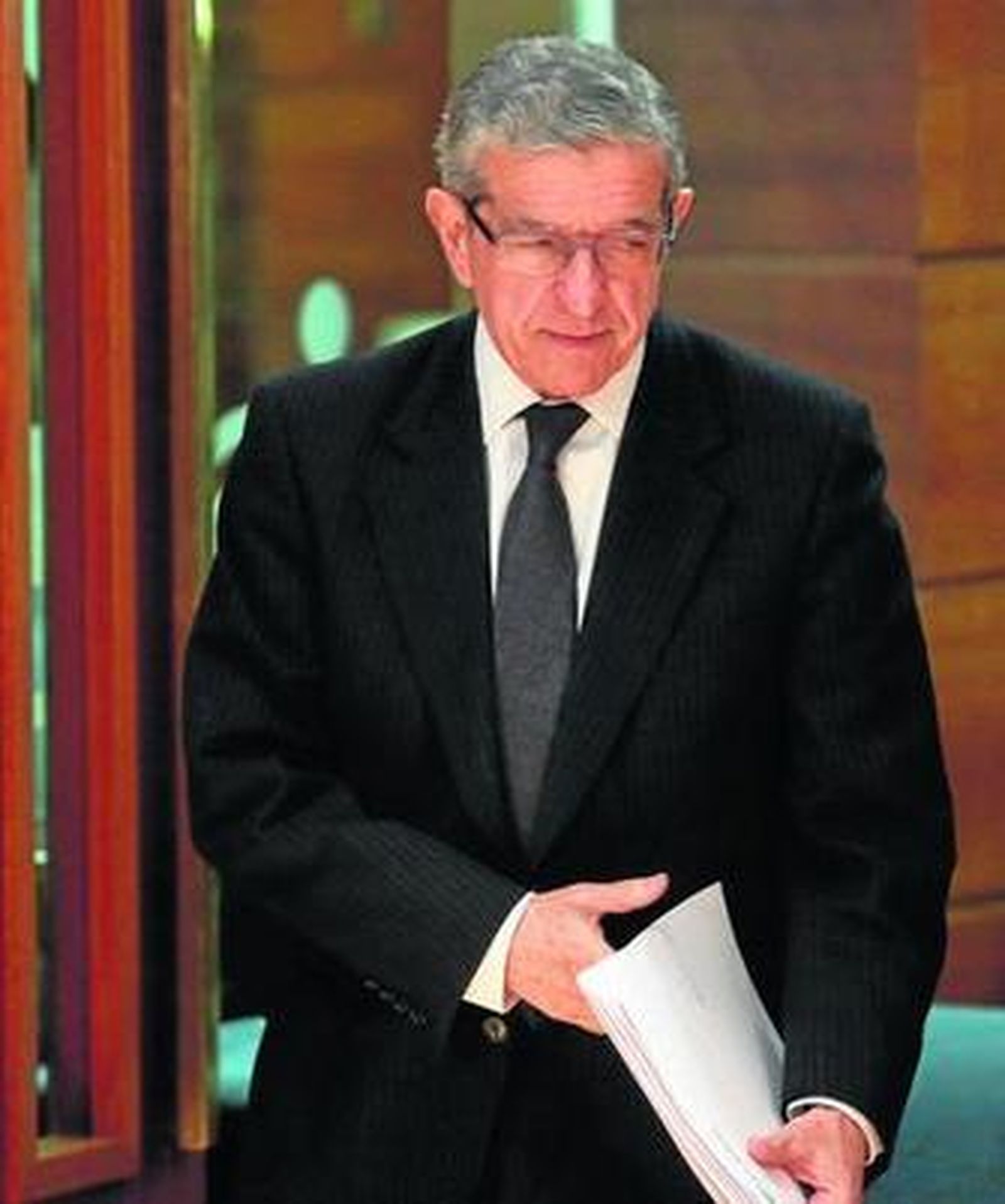 El presidente de Unicaja, Braulio Medel, en la presentación de los datos del pasado ejercicio.