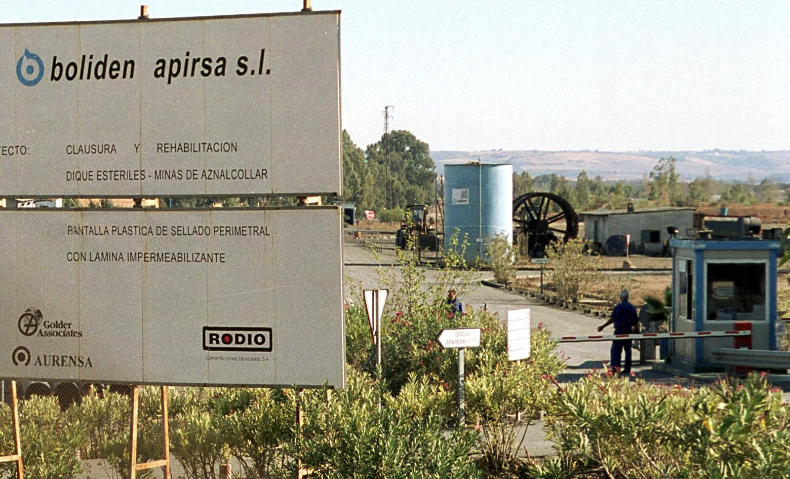 Instalaciones de la compañía Boliden en Aznalcóllar en el año 2000.