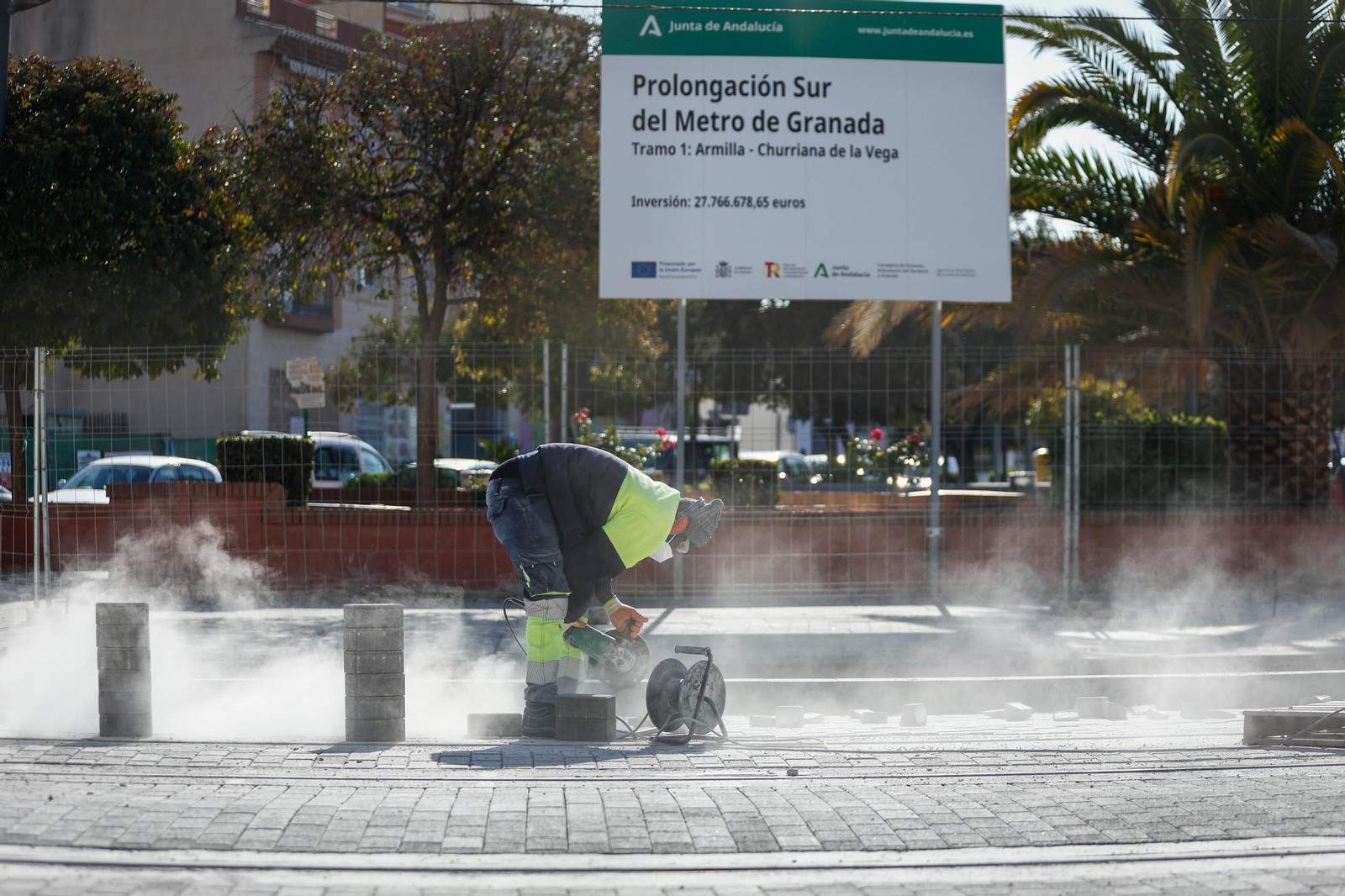 Plataforma viaria a la altura del Parque León en Armilla