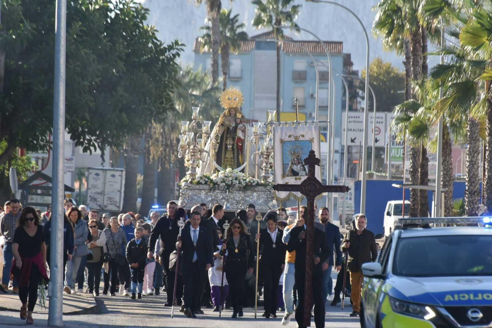 La procesión de la Virgen del Carmen La Línea por Todos los Santos y los Fieles Difuntos.