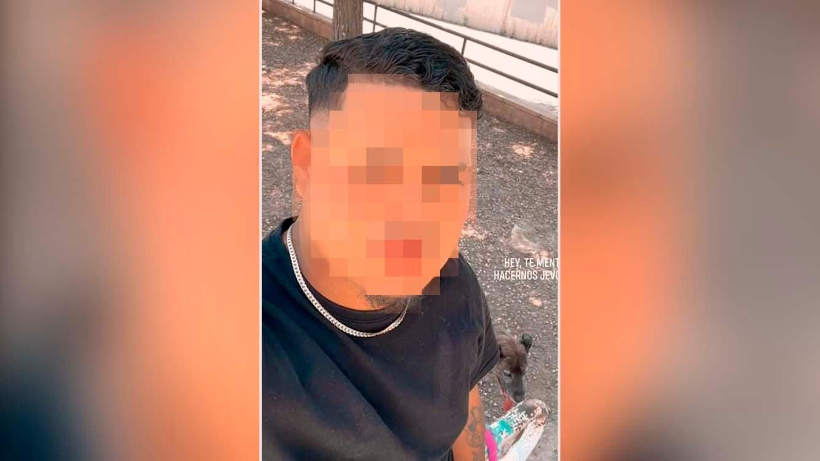 El presunto asesino del pequeño Lucca, en una imagen compartida en las redes sociales.