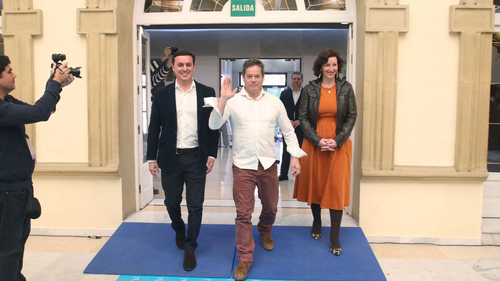 Jorge Sanz, a la entrada en el Palacio Provincial.