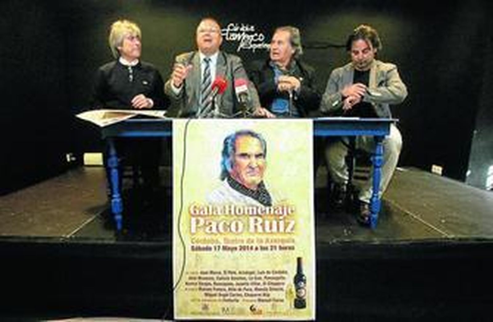 Luis de Córdoba, Juan Miguel Moreno Calderón, Paco Ruiz y Manuel Ruiz 'Queco', ayer, en la presentación de la gala.
