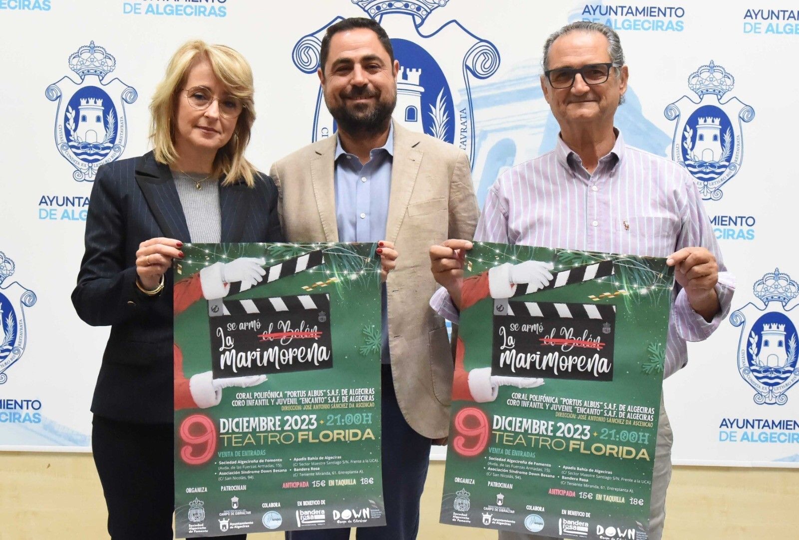 La presentación del espectáculo benéfico.