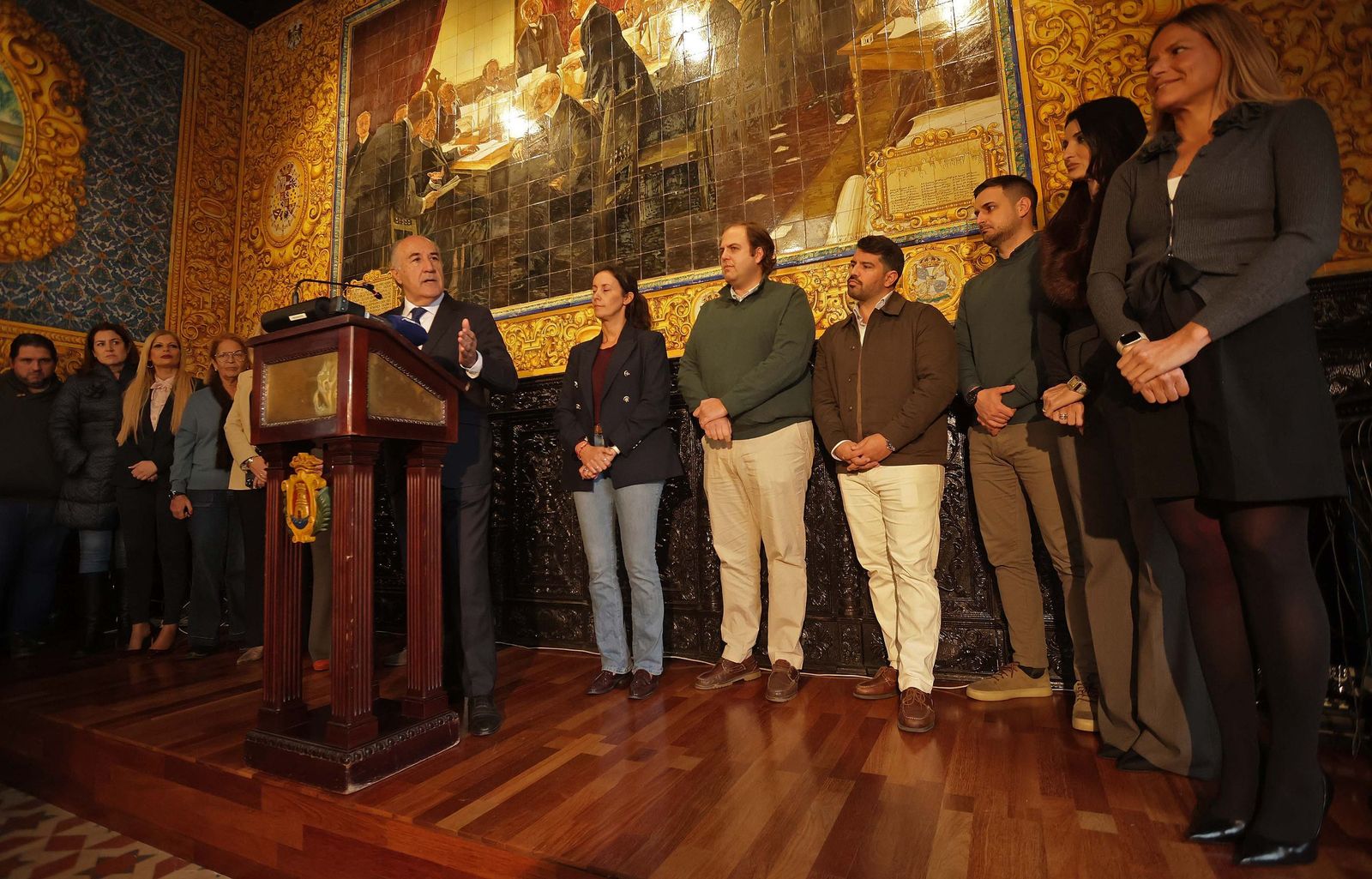 Fotos de la rueda de prensa de José Ignacio Landaluce tras el archivado de la denuncia del PSOE por la Fiscalía del Tribunal Supremo