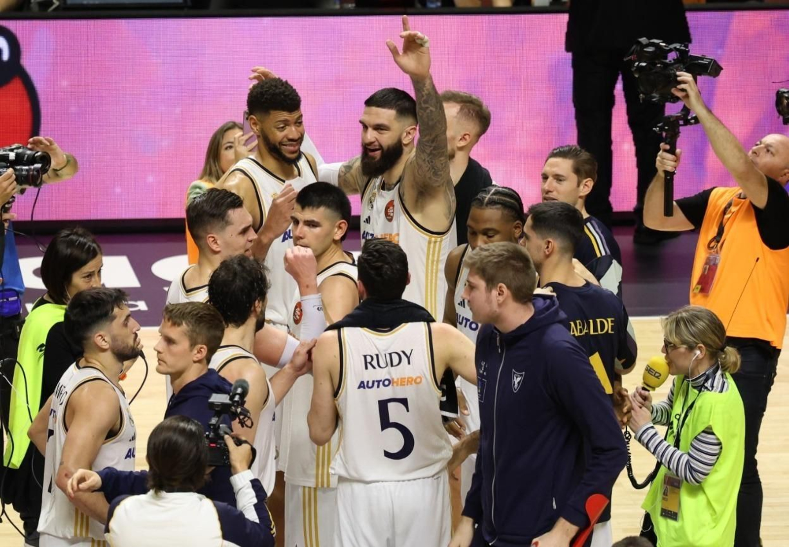 El Madrid celebra el triunfo.