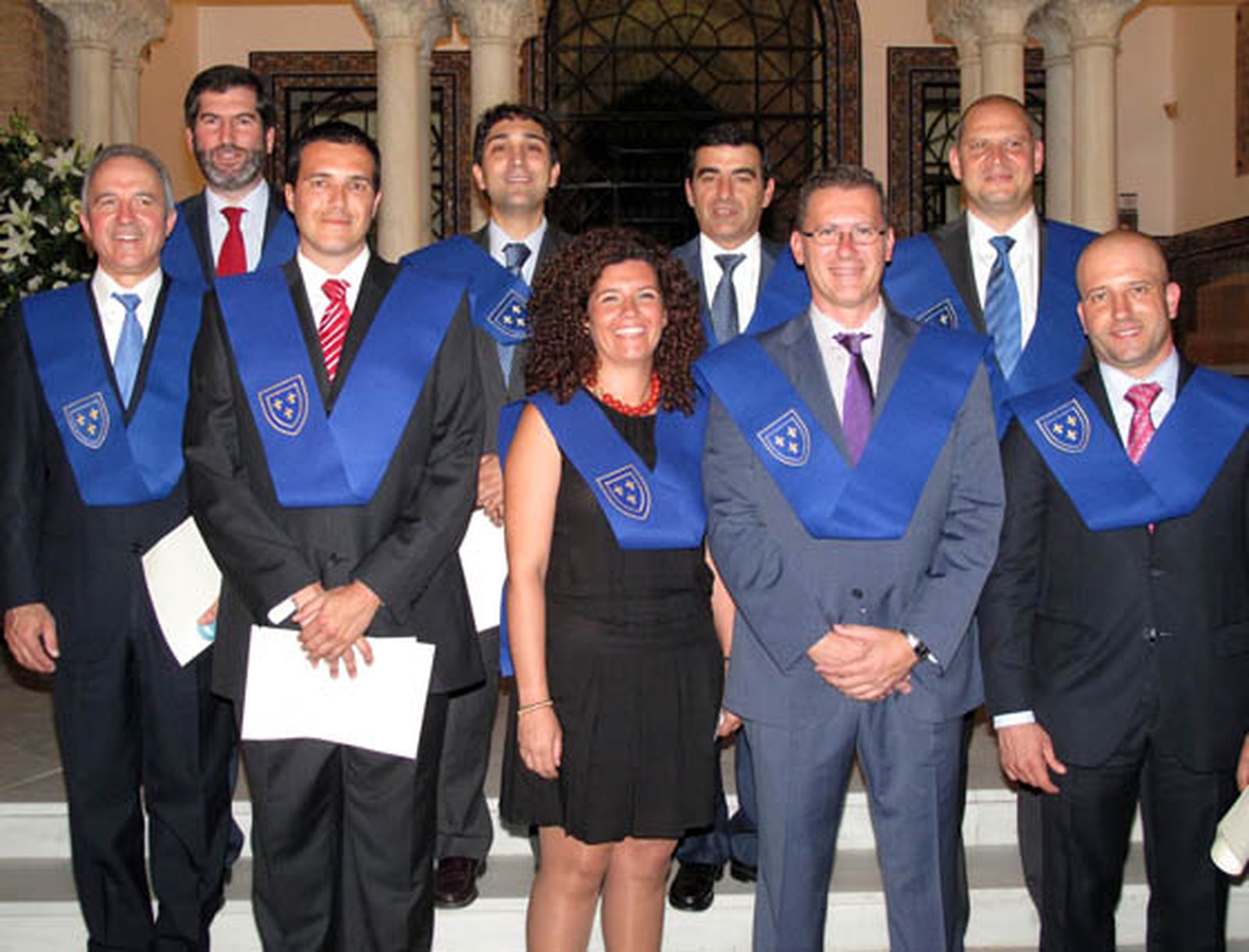 José Manuel Guerrero (Grupo Guerrero) Pedro Candau (Inmobiliaria del Sur), Daniel Pérez Placer, Ricardo Gómez (Electrofil), María de la O Cejudo (Daliceve) , Eduardo López Vegué,  Fernando Ordoñez (Obra Civil Cordobesa), Francisco Palma Sosa (tutor) y Francisco Javier Morillas (Pumarca), del Grupo V del PIDE.

Foto: Victoria Ramírez