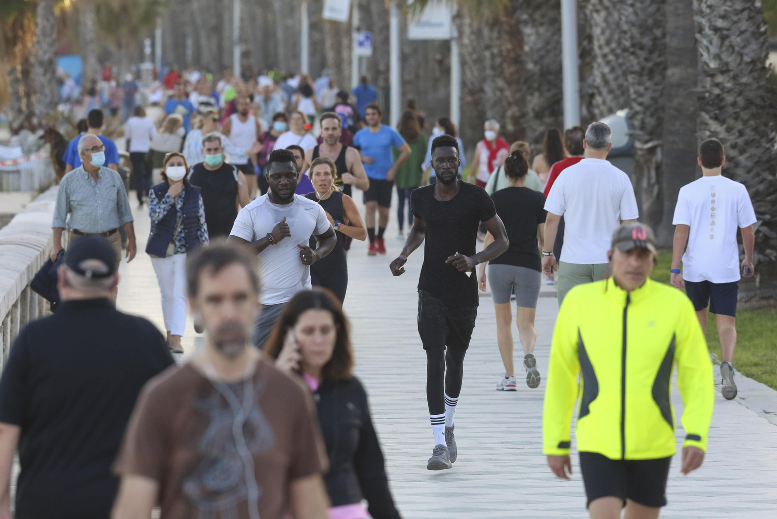 Las fotos de las concentraciones en el paseo marítimo de Málaga