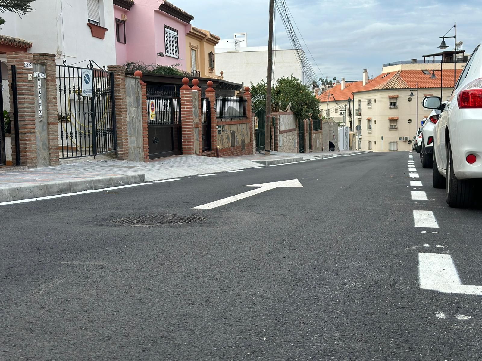 Vista de la calle Estorninos tras los trabajos de remodelación.