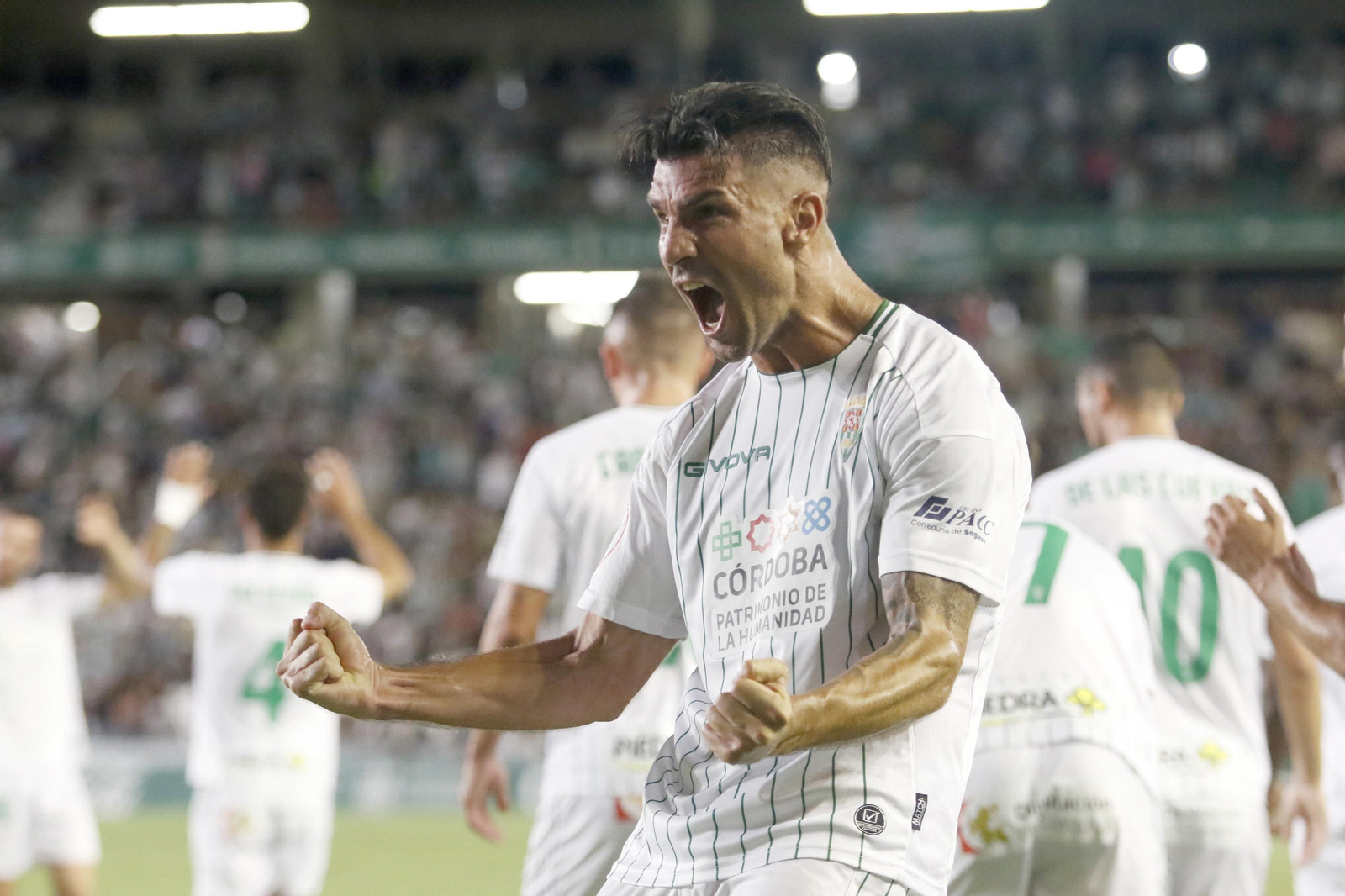 Willy festeja el 1-0 al Rayo Majadahonda.