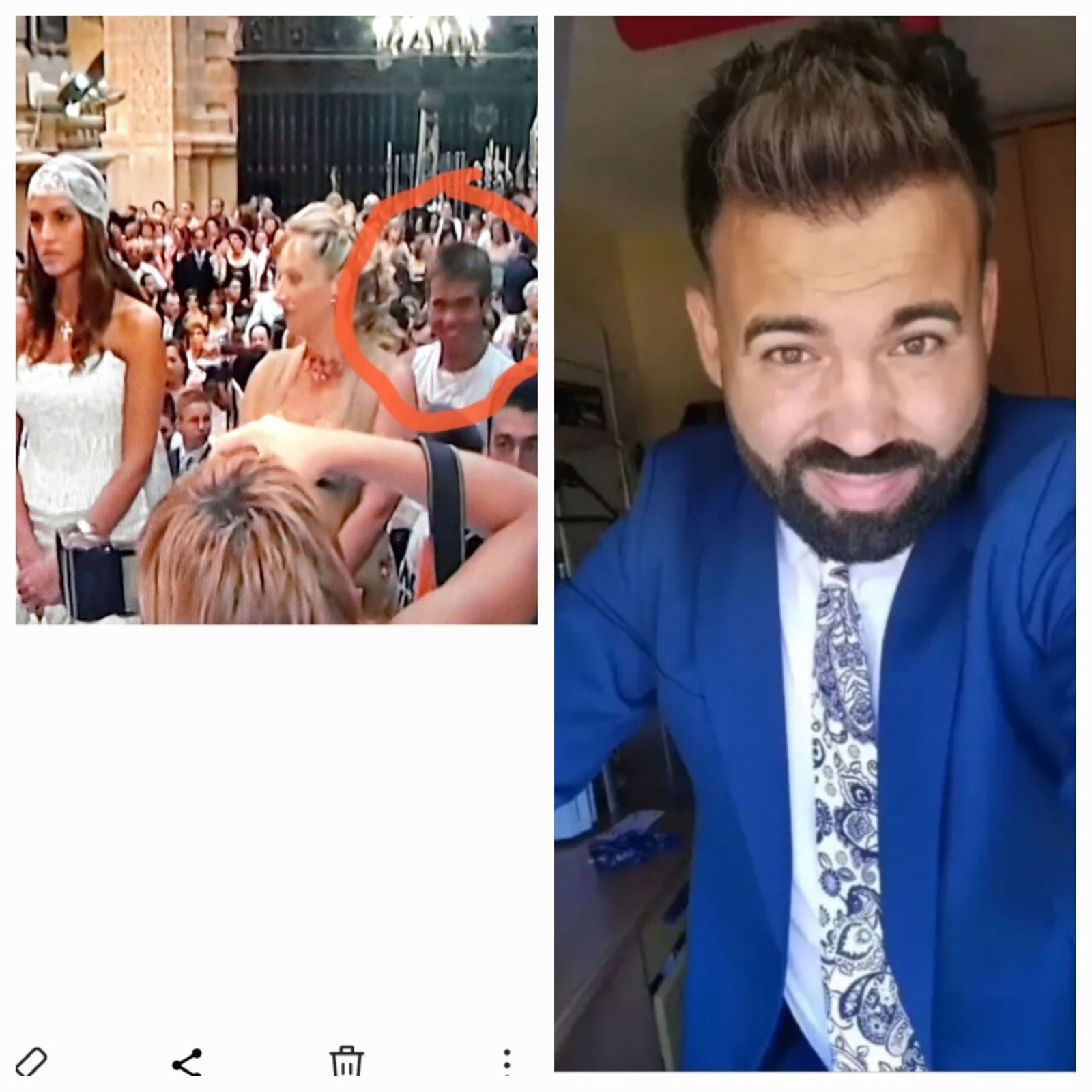 El portuense que estaba en la boda de Joaquín en primera fila y ahora