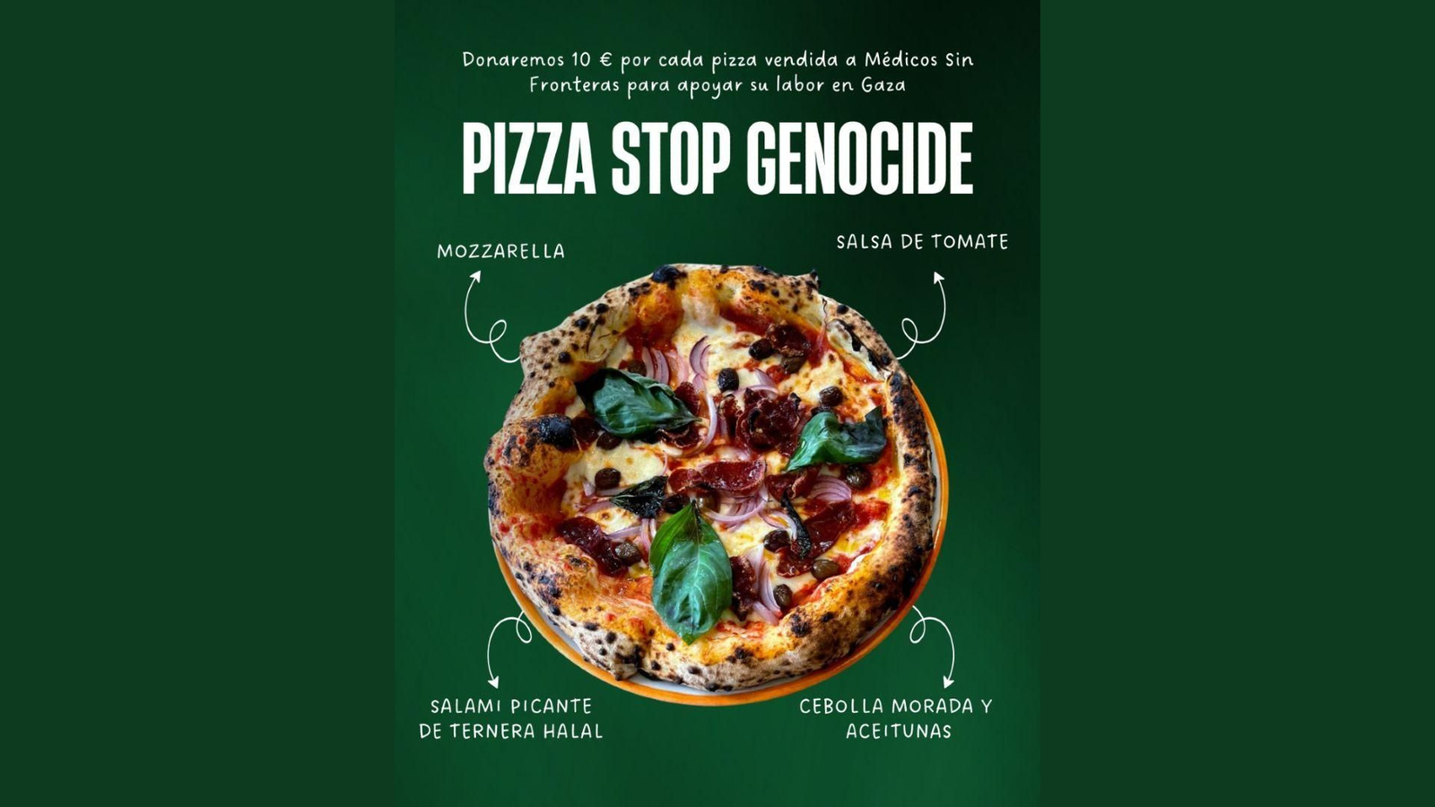 Una pizza llamada “Stop Genocide” en Tarifa desata una polémica entre una familia judía y un restaurante.