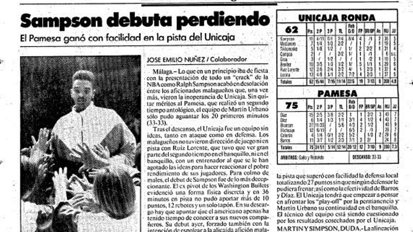 Crónica de El Mundo Deportivo.