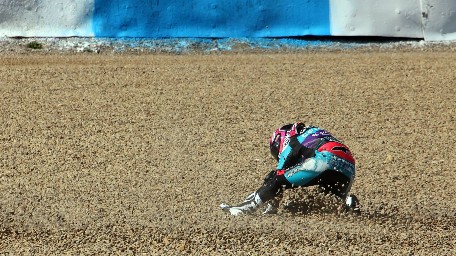 Imágenes de las caídas en las carreras del GP España en Jerez