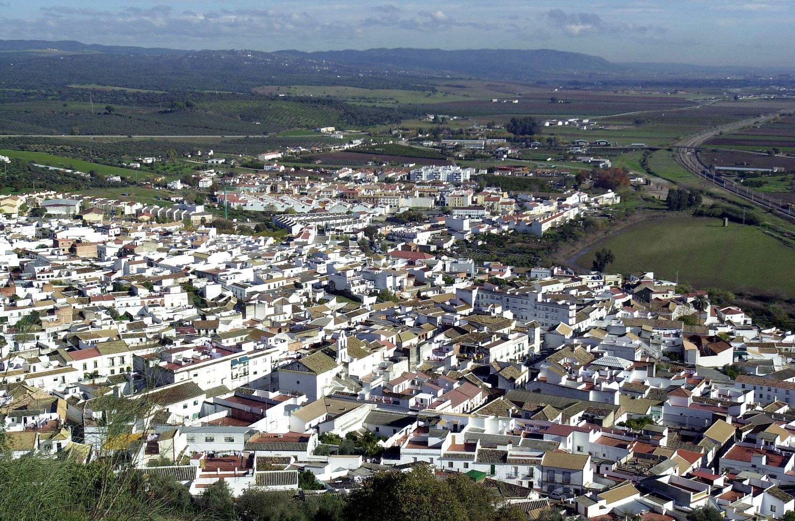 Vista aérea de Almodóvar del Río.