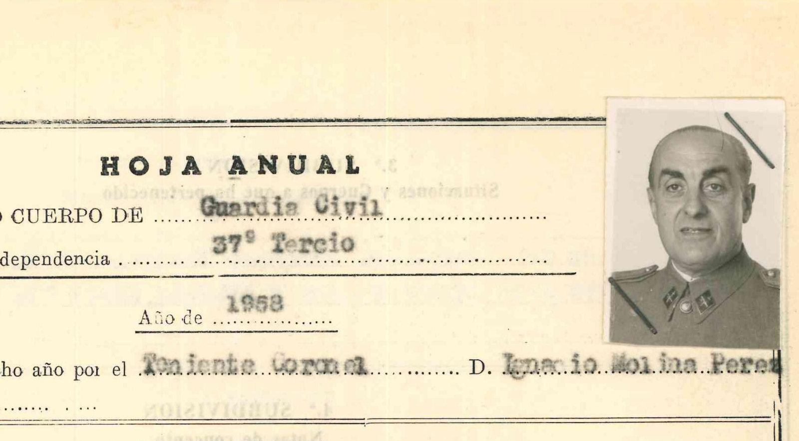 Teniente coronel de la Guardia Civil Ignacio Molina Pérez, antiguo capitán de Carabineros.
